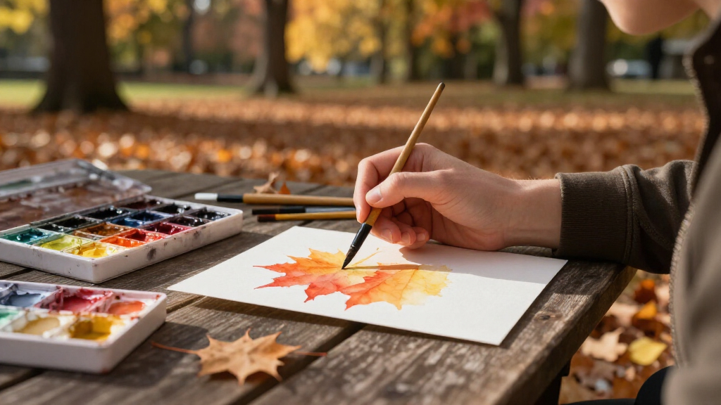 fall-themed watercolor paint sets