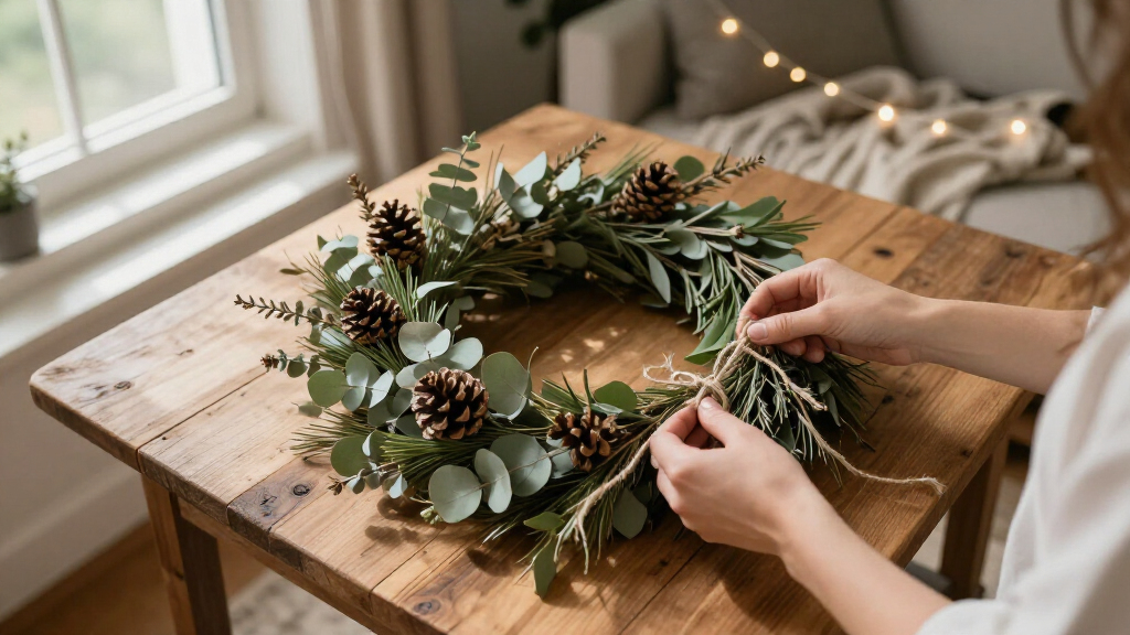 boho holiday wreath