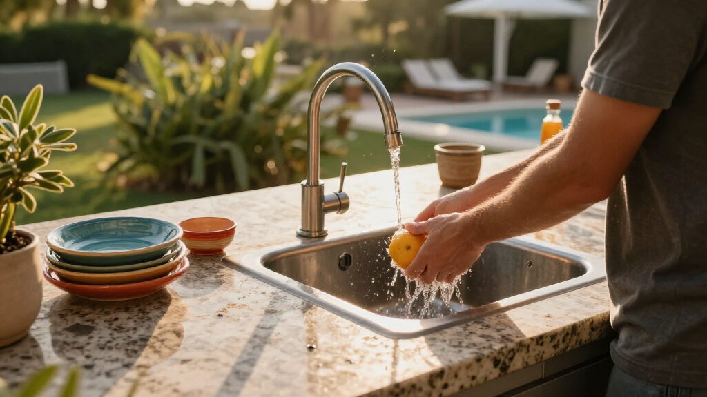 rated outdoor kitchen islands with sinks