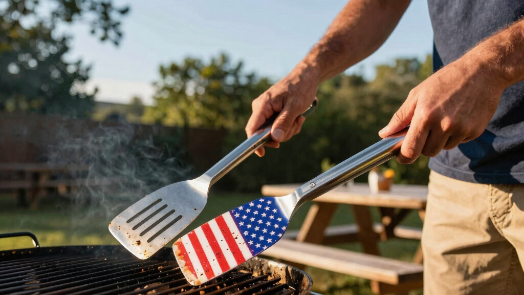 patriotic outdoor grilling tools