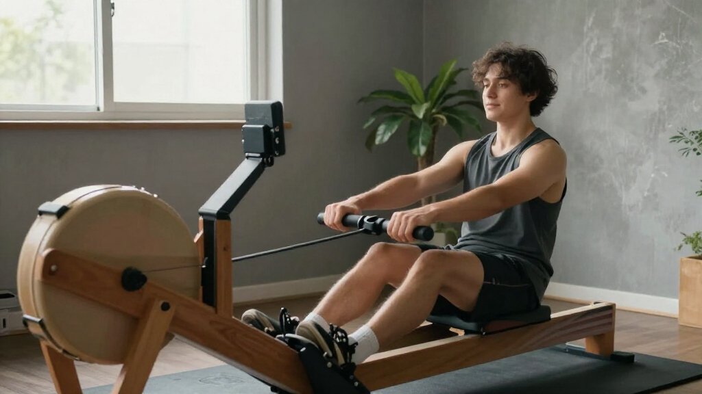 rowing machine for stress relief exercise