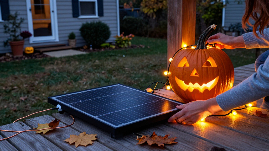 solar powered Halloween decorations