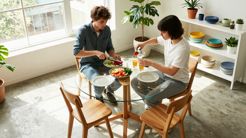 compact dining set for a fresh start apartment