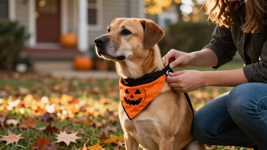 Halloween dog bandanas