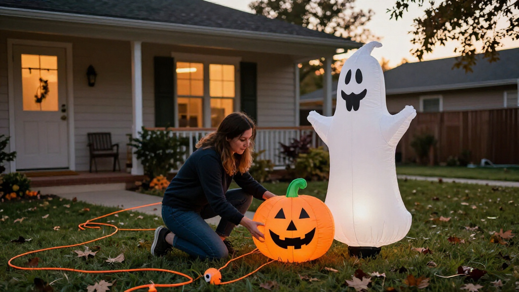 Halloween inflatable yard decorations