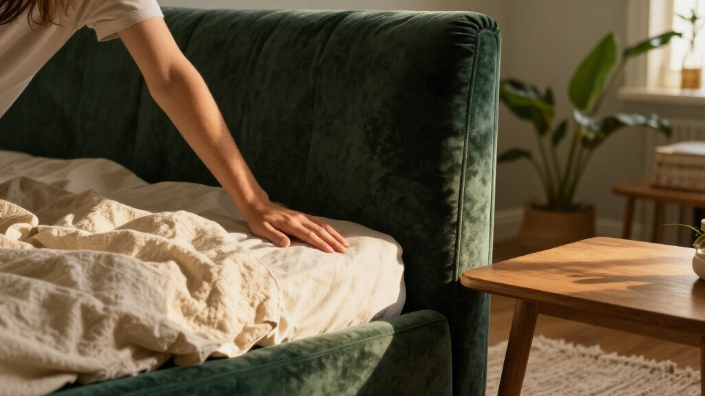 velvet upholstered bed frames
