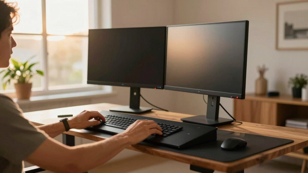 best standing desk converter for dual monitors