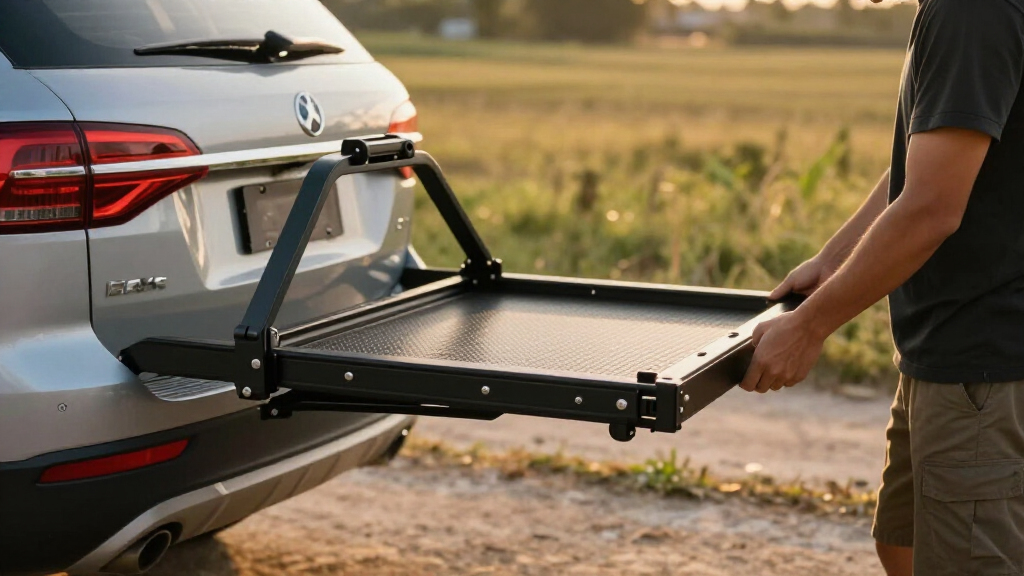 hitch cargo carrier folding