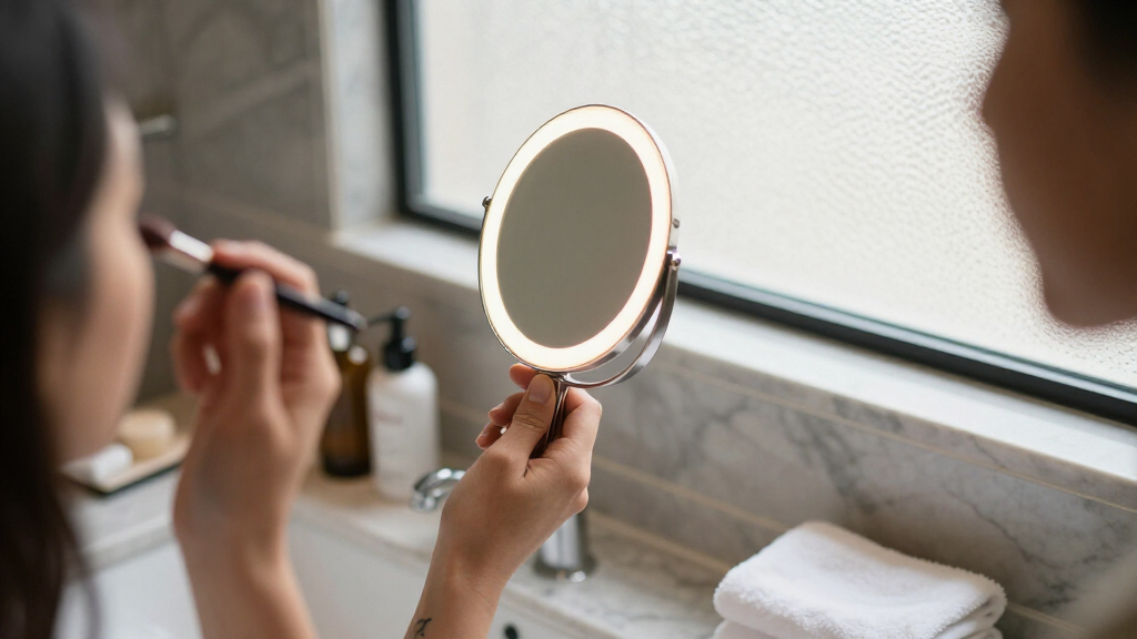 best portable lighted travel mirror