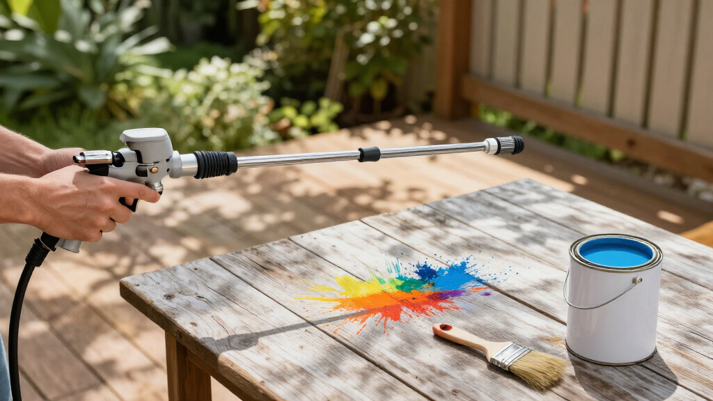 airless paint sprayer with fast flush cleaning system