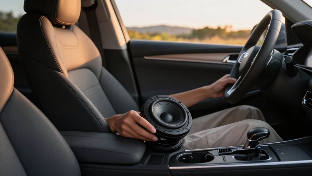 compact powered subwoofer underseat