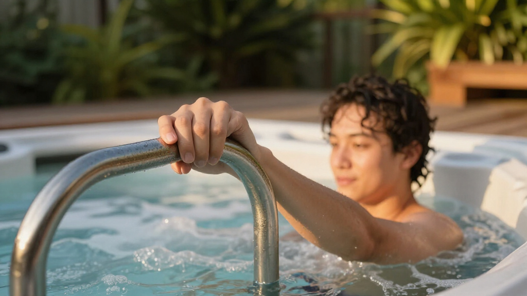 best hot tub handrail