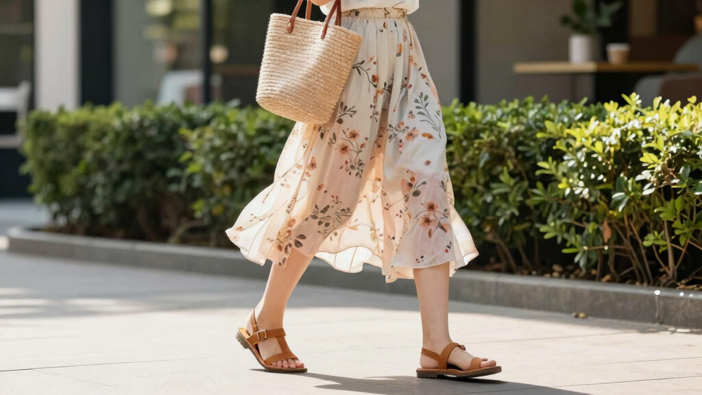 best summer skirts and sandals