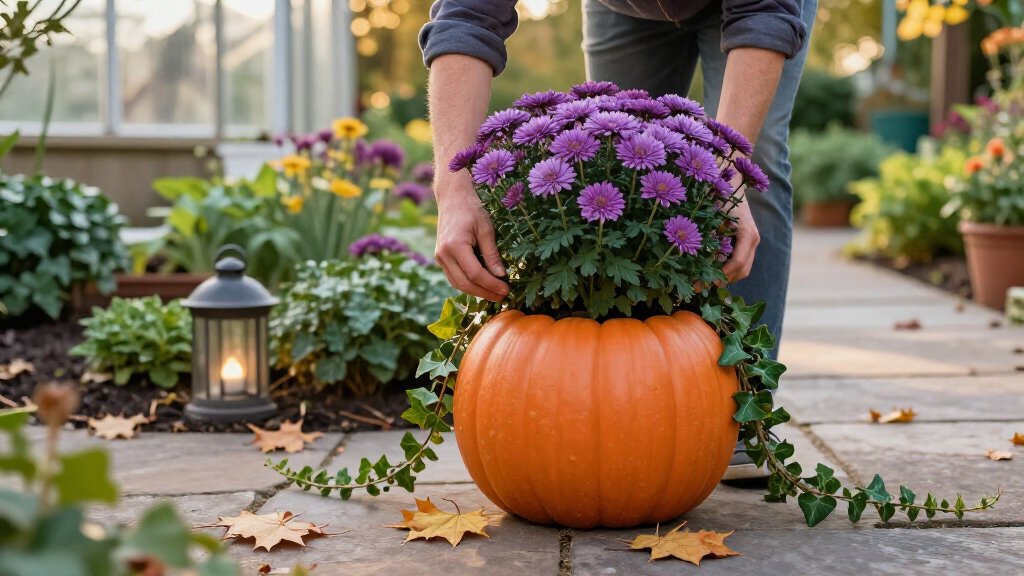 Halloween outdoor planters