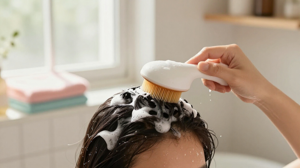 scalp scrubber with vibrating mode