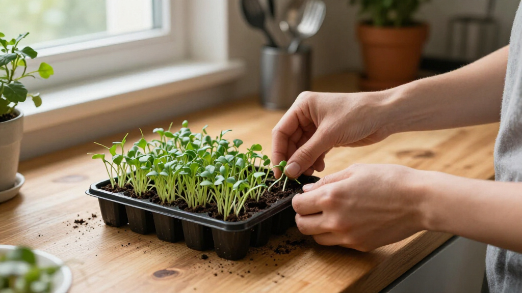 microgreens growing kit countertop
