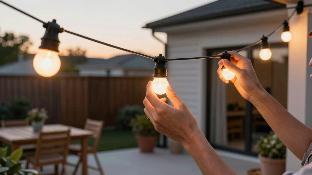smart outdoor string lights