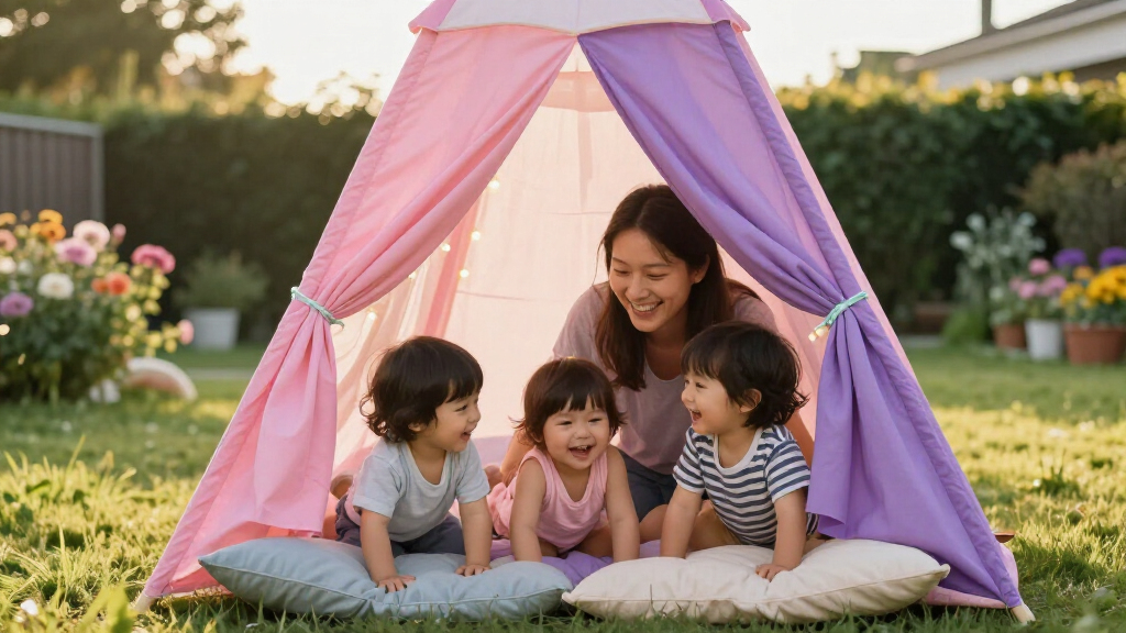 large fairy play tents for siblings