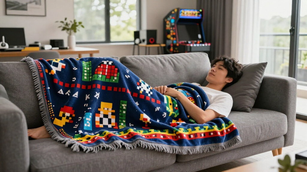 arcade throw blanket