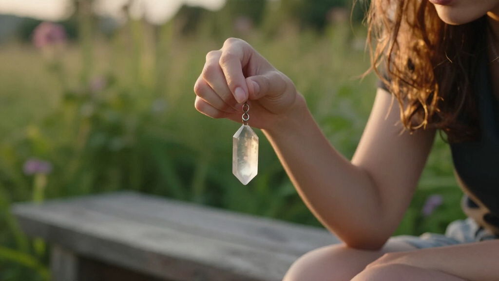clear quartz pendulum