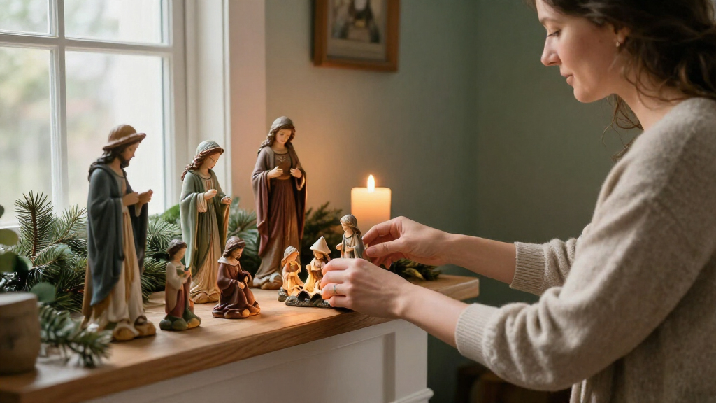 Christian nativity figurines