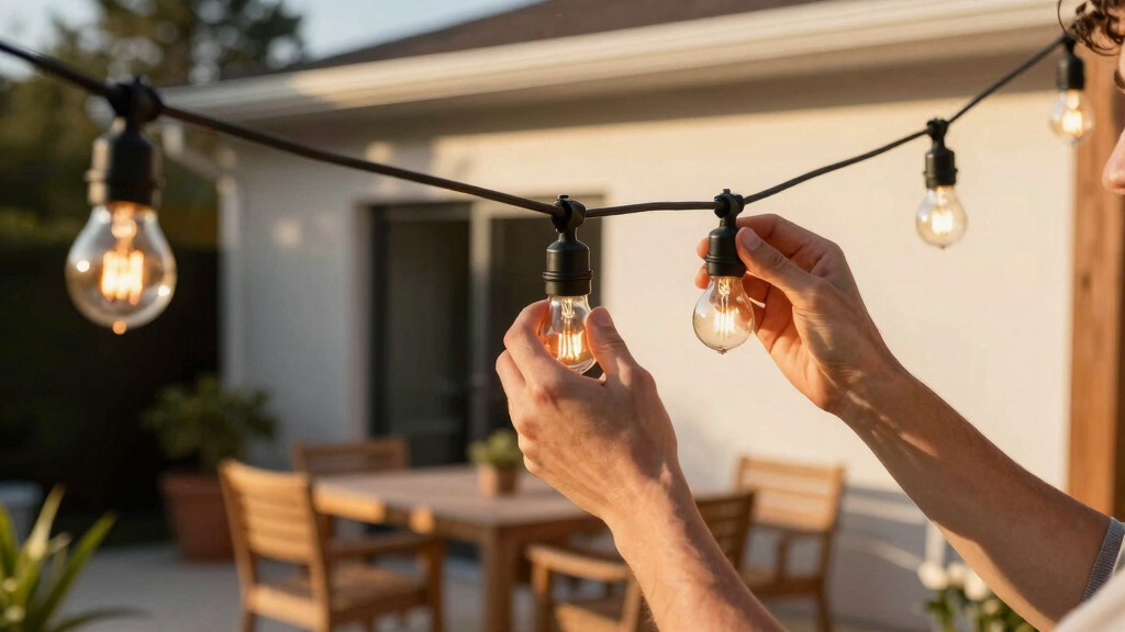 smart outdoor string lights
