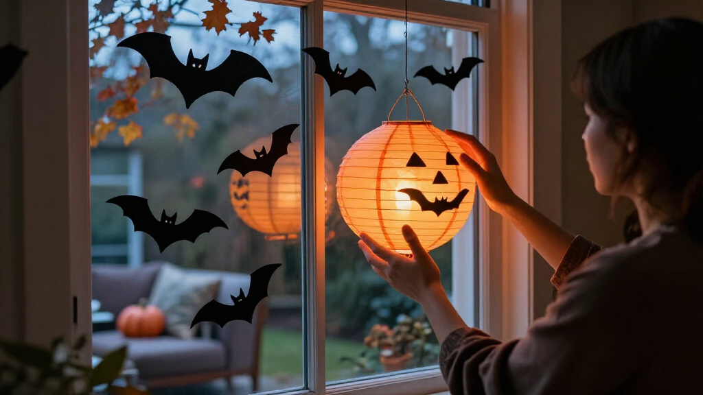 Halloween window decorations