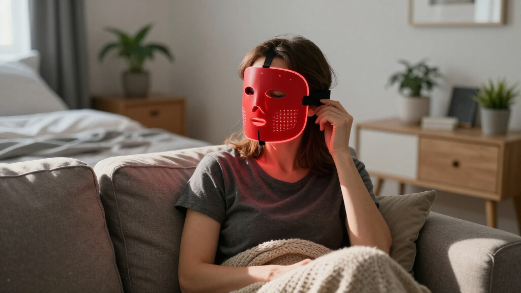 led therapy mask with heat