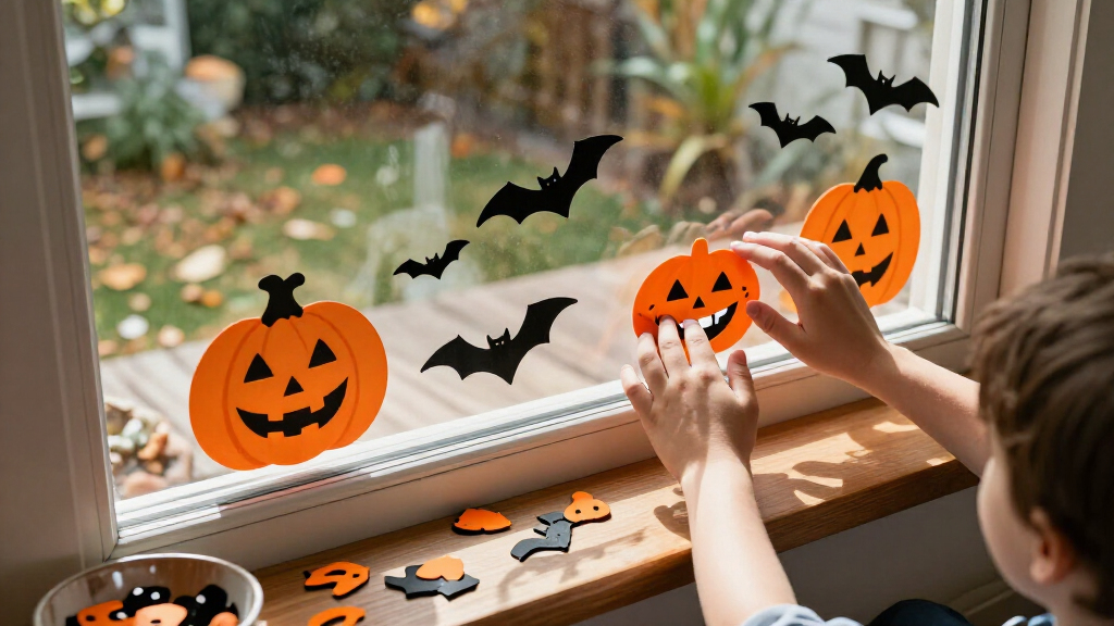 Halloween window clings