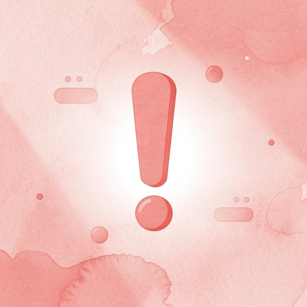 Warning icon emphasizing exercise caution during diastasis recti recovery