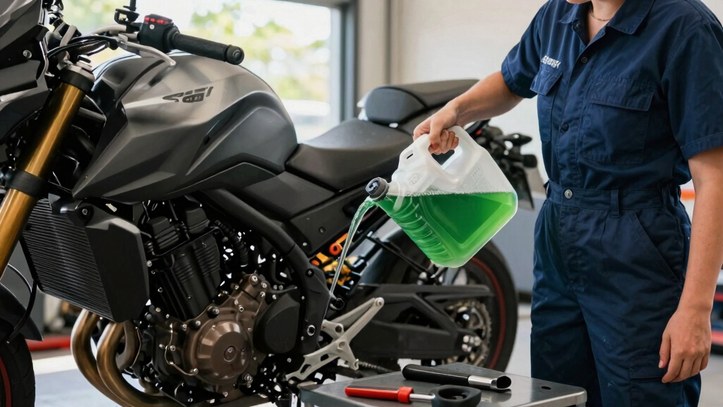 coolant for motorcycle engines