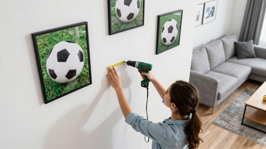 soccer-themed wall art