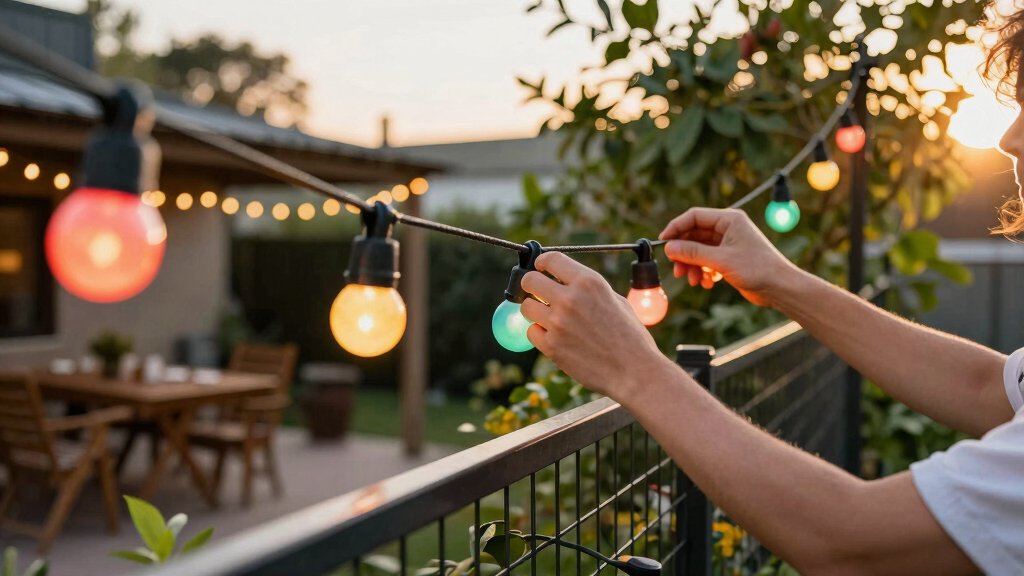 patriotic outdoor string lights
