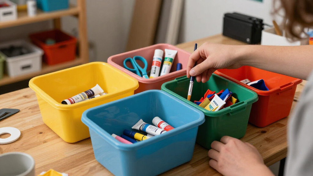 art storage and organization bins