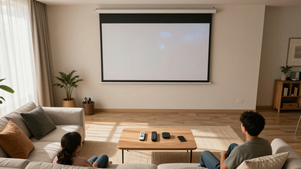 best projector screen tensioned motorized