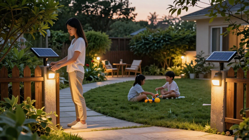 solar landscape lighting with motion sensors