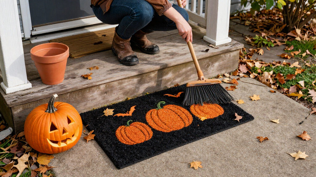 Halloween outdoor doormats