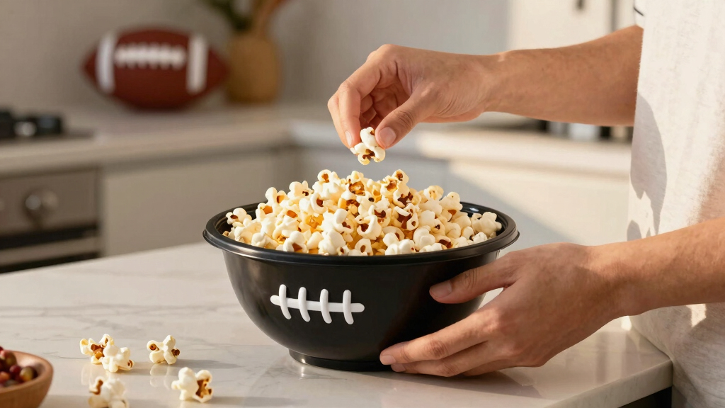 football-themed snack bowls