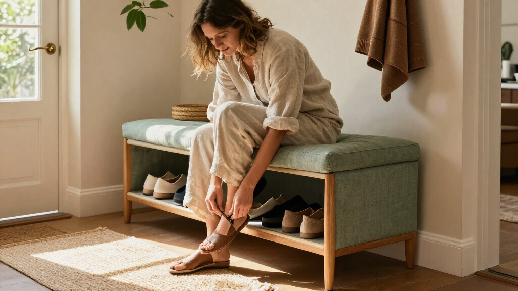 upholstered storage benches
