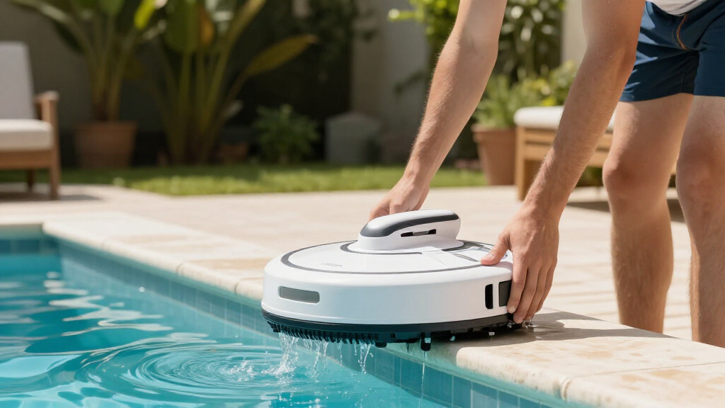 lightweight robotic pool cleaners easy lift