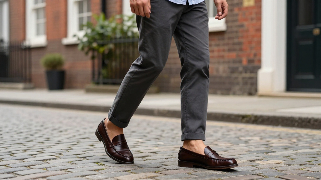 mens leather loafers