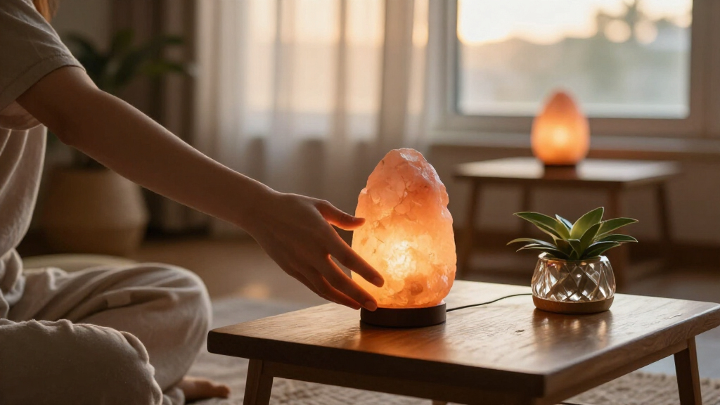 crystal lamps and himalayan salt lamps