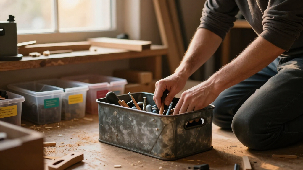 tool storage and organization bins