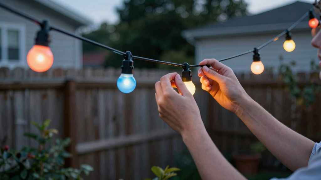 patriotic outdoor string lights