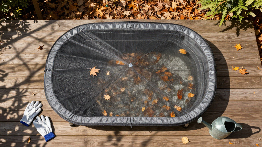 pond net cover for leaves winter
