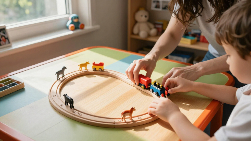 wooden zoo train set review