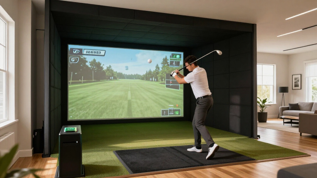 best golf simulator enclosure with impact screen