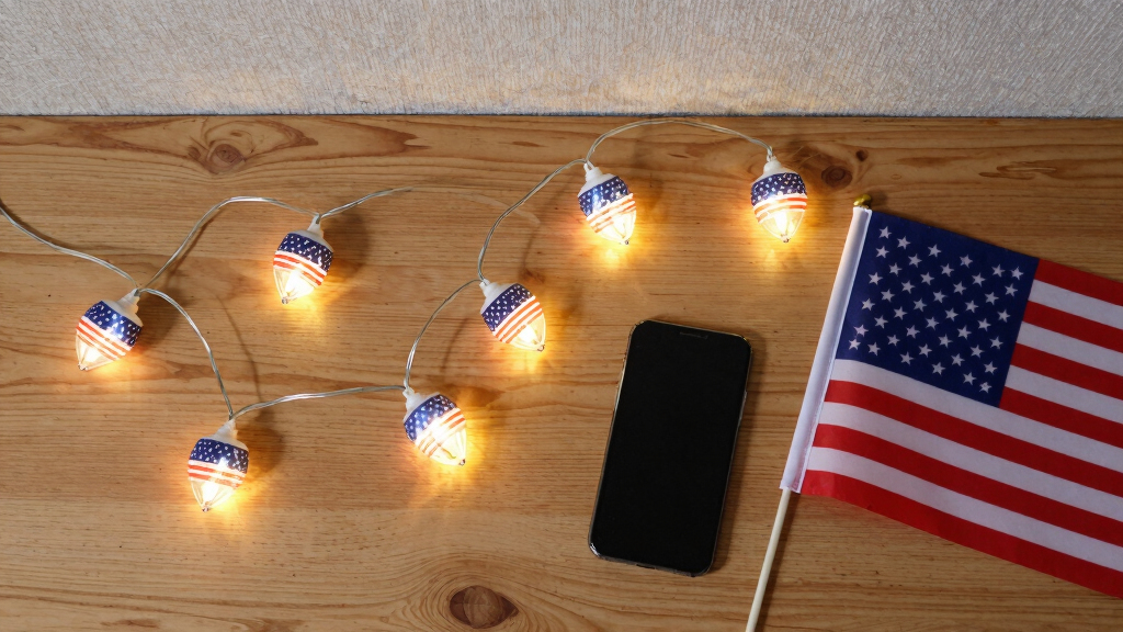 patriotic LED string lights