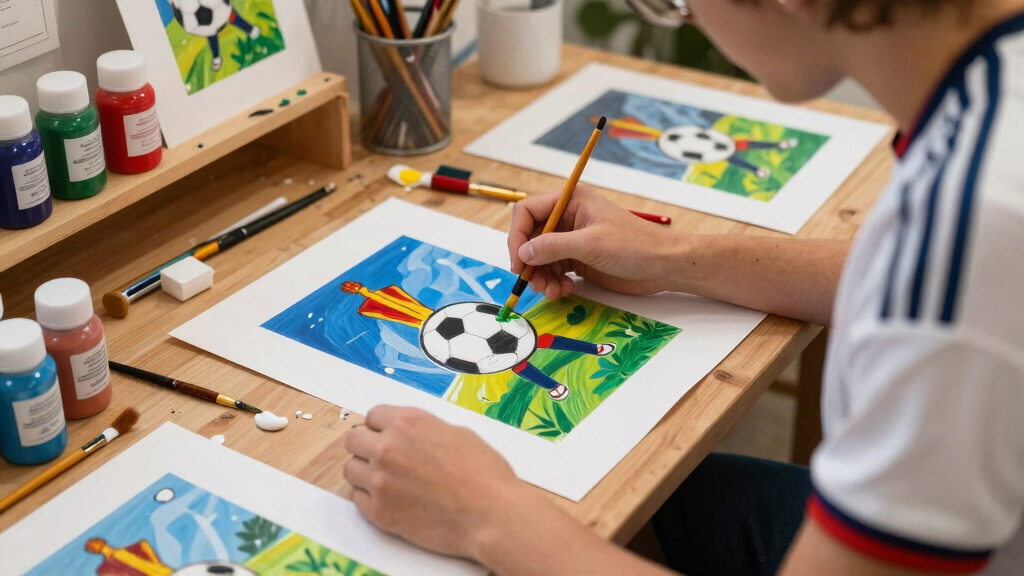 soccer fan art prints