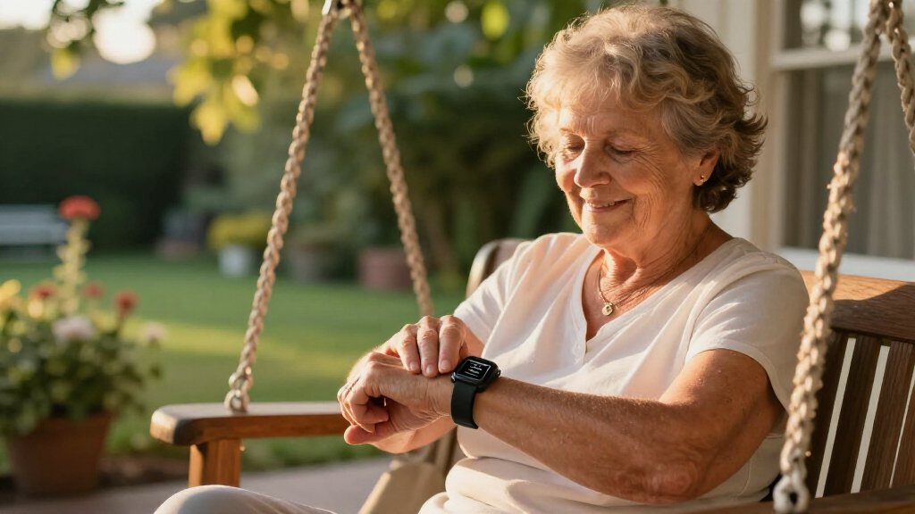 fitbit for elderly woman
